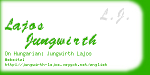 lajos jungwirth business card